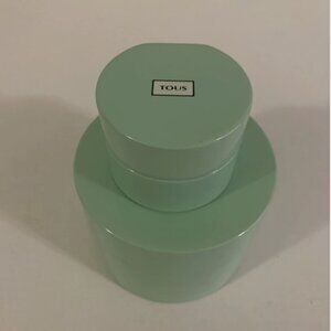 TOUS Ceramic Jewelry Boxes Earring & Bracelet Set Green Blue Teal